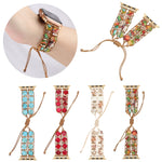 Hexagonal Stones Drawstring Chain Watch Band, For Apple Watch SE 40mm, For Apple Watch SE 44mm, For Apple Watch Series 6 40mm, For Apple Watch Series 6 44mm, For Apple Watch Series 5 44mm, For Apple Watch Series 5 40mm, For Apple Watch Series 4 44mm   ...