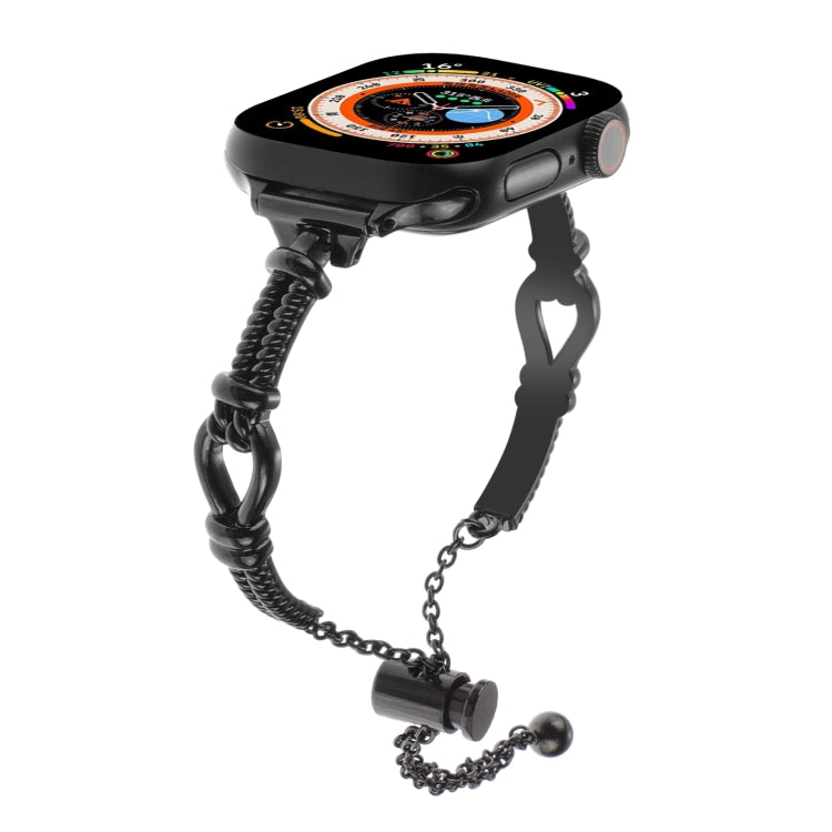 Twist Metal Bracelet Chain Watch Band, For Apple Watch SE 2023 44mm, For Apple Watch SE 2023 40mm, For Apple Watch Ultra 2 49mm, For Apple Watch Series 9 45mm, For Apple Watch Series 9 41mm, For Apple Watch Ultra 49mm, For Apple Watch Series 8 41mm    ...