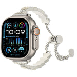 Shell Beads Chain Bracelet Metal Watch Band, For Apple Watch SE 2023 44mm, For Apple Watch SE 2023 40mm, For Apple Watch Ultra 2 49mm, For Apple Watch Series 9 45mm, For Apple Watch Series 9 41mm, For Apple Watch Ultra 49mm, For Apple Watch Series 8 41...
