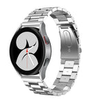 Flat Head Three-bead Stainless Steel Watch Band, For Samsung Galaxy Watch6 / 6 Classic