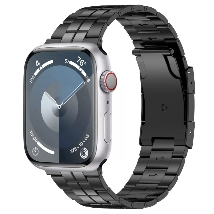 Tortoise Buckle Titanium Steel Watch Band, For Apple Watch SE 2023 44mm, For Apple Watch SE 2023 40mm, For Apple Watch Ultra 2 49mm, For Apple Watch Series 9 45mm, For Apple Watch Series 9 41mm, For Apple Watch Ultra 49mm, For Apple Watch Series 8 41mm...