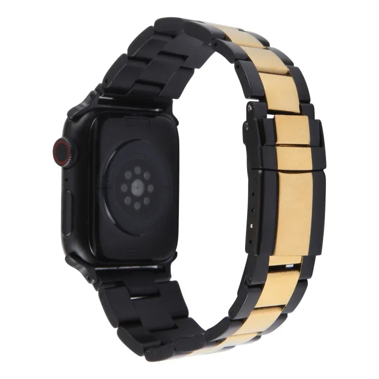 Three-Bead Stainless Steel Watch Band, For Apple Watch 38mm