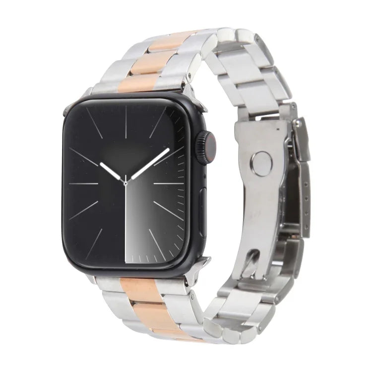 Three-Bead Stainless Steel Watch Band, For Apple Watch 38mm