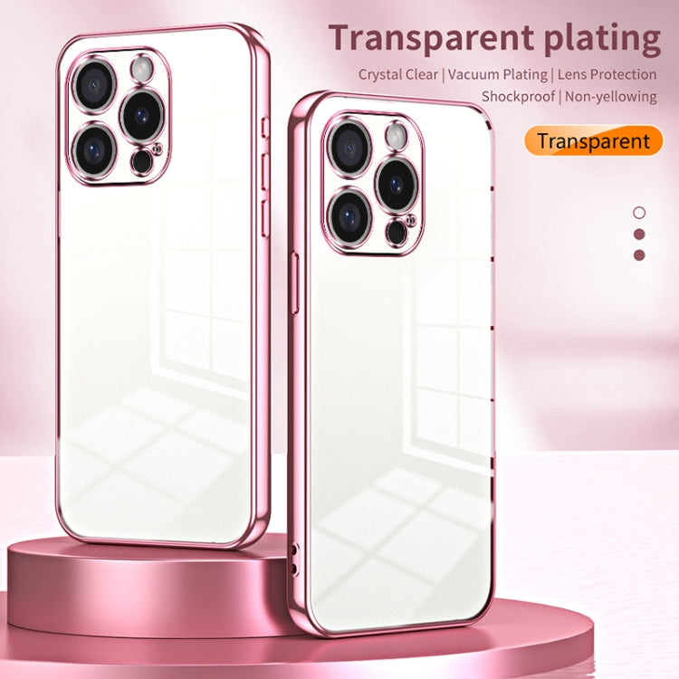 Transparent Plating Fine Hole Phone Case, For iPhone 16 Pro, For iPhone 16 Plus, For iPhone 16, For iPhone 15 Pro Max, For iPhone 15 Pro, For iPhone 15 Plus