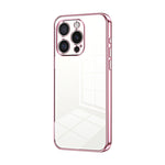 Transparent Plating Fine Hole Phone Case, For iPhone 16 Pro, For iPhone 16 Plus, For iPhone 16, For iPhone 15 Pro Max, For iPhone 15 Pro, For iPhone 15 Plus