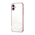 Transparent Plating Fine Hole Phone Case, For iPhone 16 Pro, For iPhone 16 Plus, For iPhone 16, For iPhone 15 Pro Max, For iPhone 15 Pro, For iPhone 15 Plus