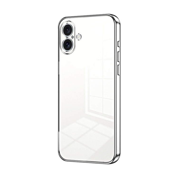 Transparent Plating Fine Hole Phone Case, For iPhone 16 Pro, For iPhone 16 Plus, For iPhone 16, For iPhone 15 Pro Max, For iPhone 15 Pro, For iPhone 15 Plus