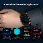 2.01 inch Milanese Steel Strap Bluetooth Call Smart Watch Support Heart Rate Monitoring / Non-invasive Blood Sugar, Milanese Steel Strap Gold