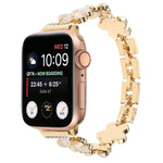 5-petaled Flower Zinc Alloy Chain Watch Band, For Apple Watch SE 40mm, For Apple Watch SE 44mm, For Apple Watch Series 6 40mm, For Apple Watch Series 6 44mm, For Apple Watch Series 5 44mm, For Apple Watch Series 5 40mm