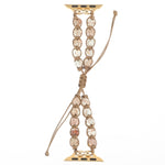 Heart Stones Drawstring Chain Watch Band, For Apple Watch SE 2023 44mm, For Apple Watch SE 2023 40mm, For Apple Watch Ultra 2 49mm, For Apple Watch Series 9 45mm, For Apple Watch Series 9 41mm, For Apple Watch Ultra 49mm, For Apple Watch Series 8 41mm ...