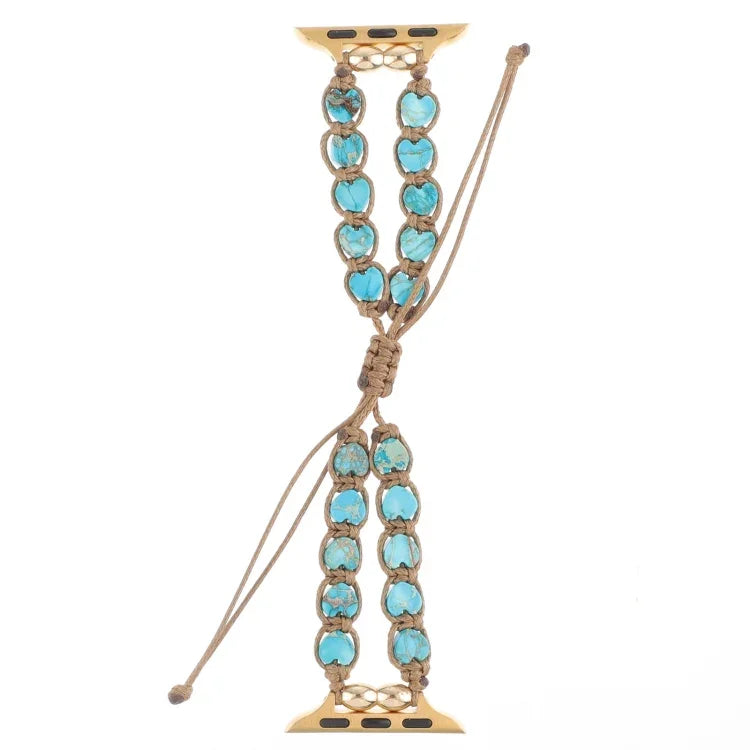 Heart Stones Drawstring Chain Watch Band, For Apple Watch 42mm, For Apple Watch 38mm