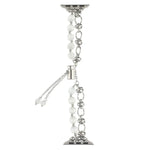Pearl Chain Metal Bracelet Watch Band, For Apple Watch Series 5 44mm, For Apple Watch Series 5 40mm, For Apple Watch Series 4 44mm, For Apple Watch Series 4 40mm, For Apple Watch Series 3 38mm, For Apple Watch Series 3 42mm, For Apple Watch Series 2 42...