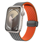 Carbon Fiber Magnetic Black Buckle Watch Band, For Apple Watch SE 40mm, For Apple Watch SE 44mm, For Apple Watch Series 6 40mm