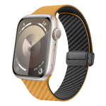Carbon Fiber Magnetic Black Buckle Watch Band, For Apple Watch SE 40mm, For Apple Watch SE 44mm, For Apple Watch Series 6 40mm