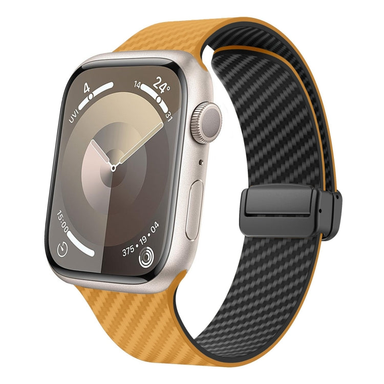 Carbon Fiber Magnetic Black Buckle Watch Band, For Apple Watch SE 40mm, For Apple Watch SE 44mm, For Apple Watch Series 6 40mm