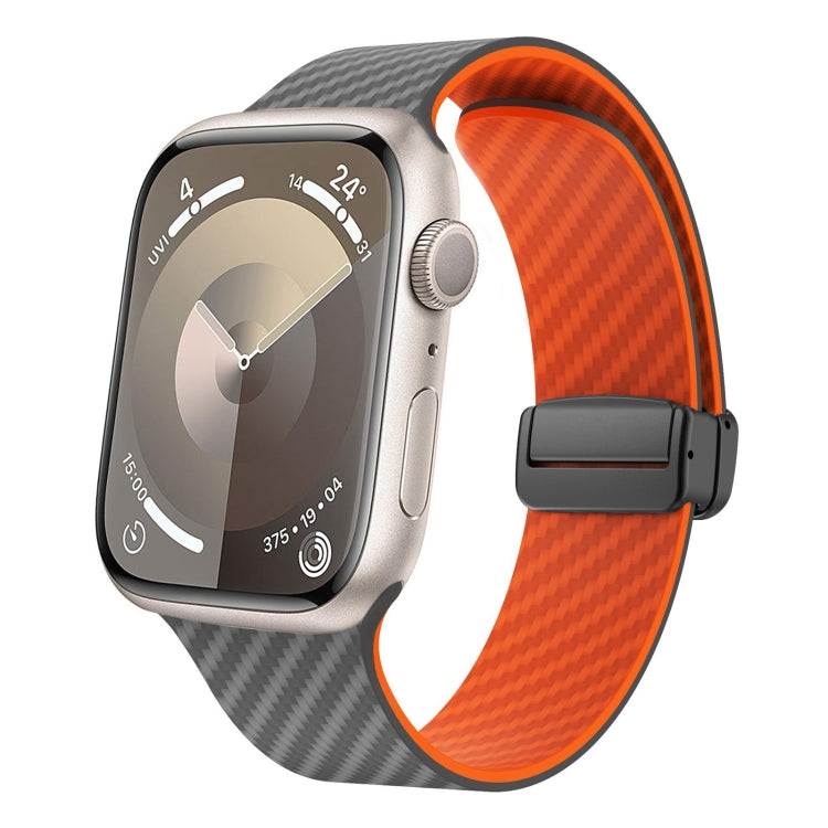 Carbon Fiber Magnetic Black Buckle Watch Band, For Apple Watch SE 40mm, For Apple Watch SE 44mm, For Apple Watch Series 6 40mm