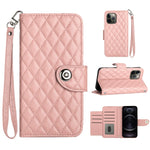 Rhombic Texture Flip Leather Phone Case with Lanyard, For iPhone 14 Pro Max, For iPhone SE 2022 / 2020 / 8 / 7, For iPhone 13 Pro Max, For iPhone 13 Pro, For iPhone 13, For iPhone 12 / 12 Pro, For iPhone 12 Pro Max, For iPhone 11 Pro Max