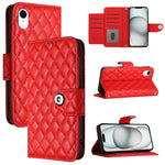 Rhombic Texture Flip Leather Phone Case with Lanyard, For iPhone 11, For iPhone 11 Pro, For iPhone XS / X, For iPhone XR, For iPhone XS Max, For iPhone 8 Plus / 7 Plus / 6s Plus