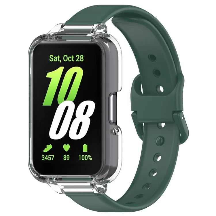 Half Coverage PC Watch Case + Silicone Watch Band Set, For Samsung Galaxy Fit 3