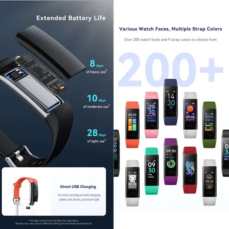 S5-4 Smart Bracelet IP68 Waterproof Heart Rate Sport Fitness Tracker Smart Watch