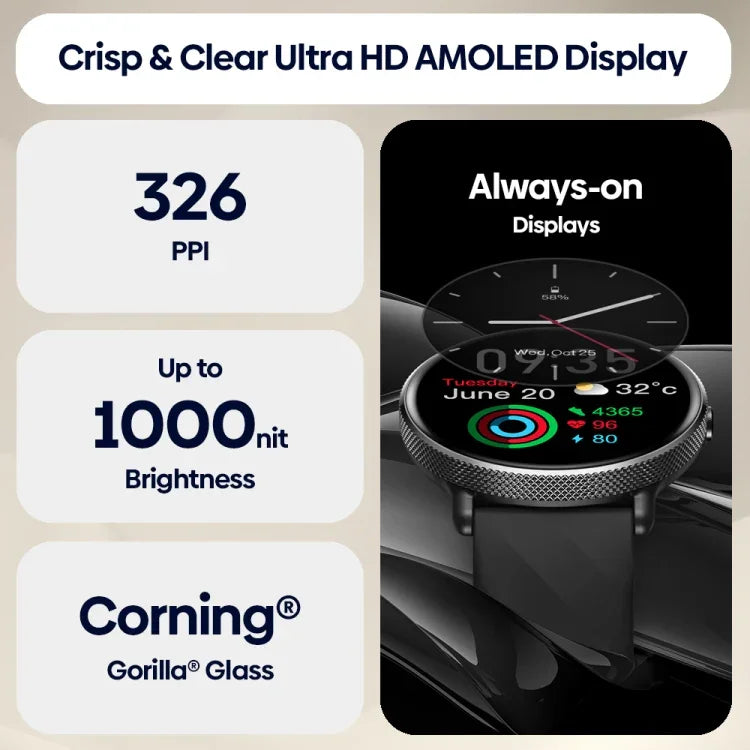 Zeblaze GTR 3 Pro 1.43 inch Screen Voice Calling Smart Watch, Support Heart Rate / Blood Pressure / Blood Oxygen