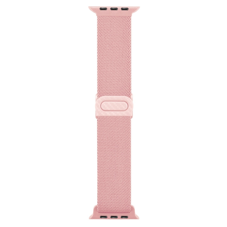 Carbon Fiber Texture Snap Buckle Nylon Watch Band, For Apple Watch SE 2023 40mm, For Apple Watch Ultra 2 49mm, For Apple Watch Series 9 45mm