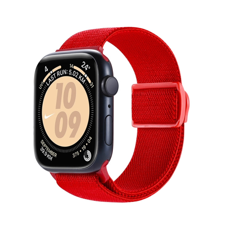 Carbon Fiber Texture Snap Buckle Nylon Watch Band, For Apple Watch SE 2023 40mm, For Apple Watch Ultra 2 49mm, For Apple Watch Series 9 45mm
