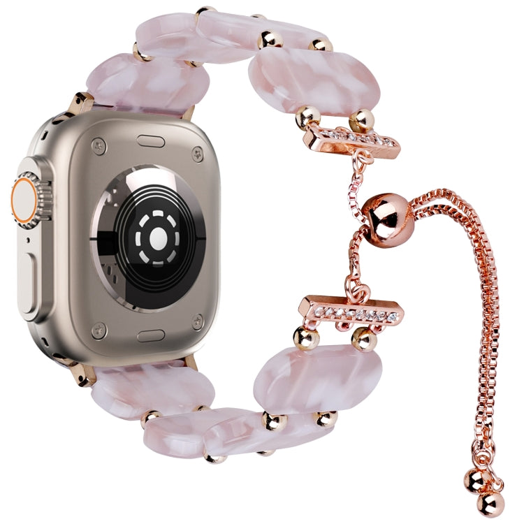 Resin Retractable Chain Watch Band, For Apple Watch Ultra 2 49mm, For Apple Watch Series 9 45mm