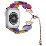 Resin Retractable Chain Watch Band, For Apple Watch Series 9 41mm, For Apple Watch Ultra 49mm