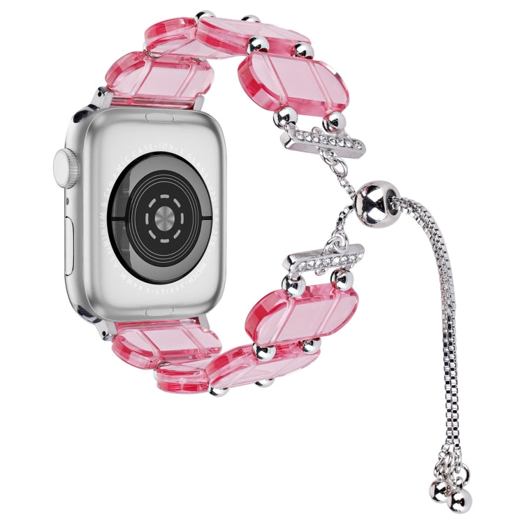 Resin Retractable Chain Watch Band, For Apple Watch Series 7 41mm, For Apple Watch Series 7 45mm