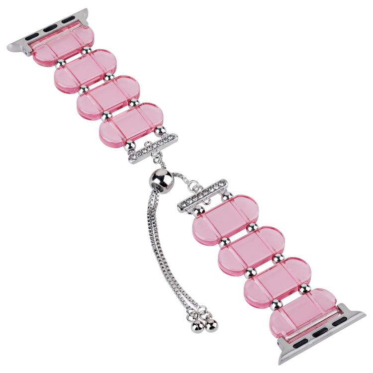 Resin Retractable Chain Watch Band, For Apple Watch Series 7 41mm, For Apple Watch Series 7 45mm