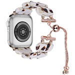 Resin Retractable Chain Watch Band, For Apple Watch Series 7 41mm, For Apple Watch Series 7 45mm