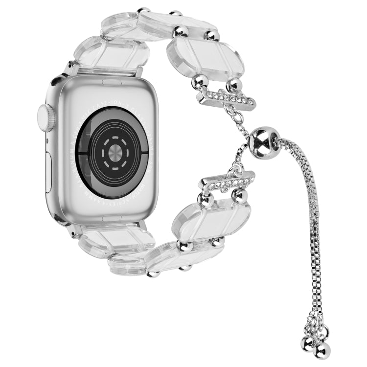 Resin Retractable Chain Watch Band, For Apple Watch Series 6 40mm, For Apple Watch Series 6 44mm