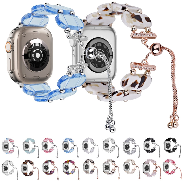 Resin Retractable Chain Watch Band, For Apple Watch Series 7 41mm, For Apple Watch Series 7 45mm