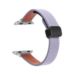 Slim Magnetic Buckle Genuine Leather Watch Band, For Apple Watch Series 9 41mm