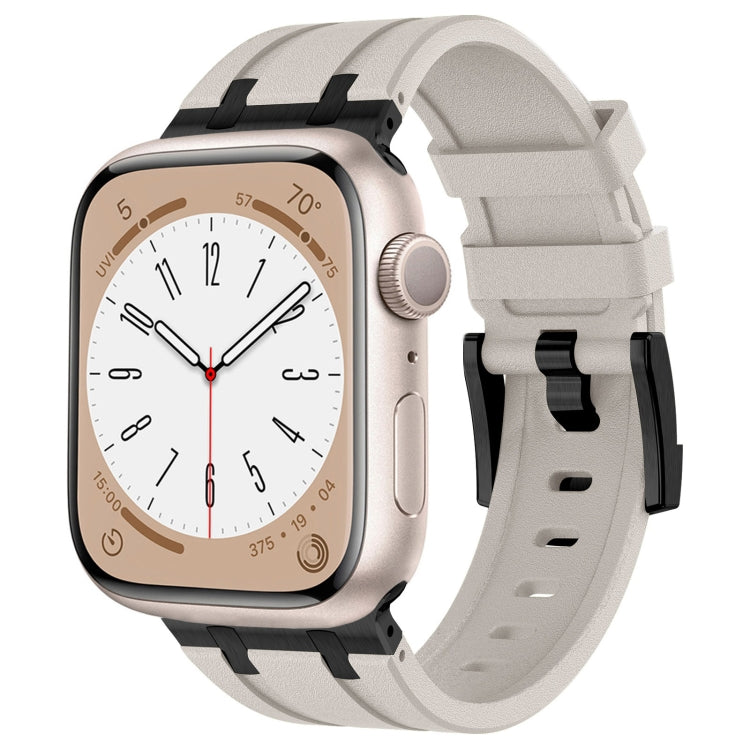 Stone Grain Liquid Silicone Watch Band, For Apple Watch SE 2023 44mm, For Apple Watch Ultra 2 49mm, For Apple Watch Series 9 45mm, For Apple Watch Ultra 49mm