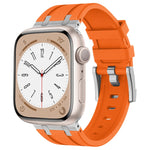 Stone Grain Liquid Silicone Watch Band, For Apple Watch SE 2023 44mm, For Apple Watch Ultra 2 49mm, For Apple Watch Series 9 45mm, For Apple Watch Ultra 49mm