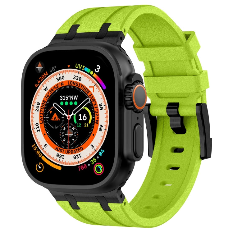 Stone Grain Liquid Silicone Watch Band, For Apple Watch SE 2023 44mm, For Apple Watch Ultra 2 49mm, For Apple Watch Series 9 45mm, For Apple Watch Ultra 49mm