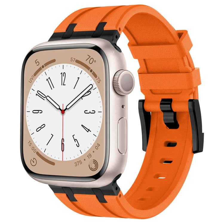 Stone Grain Liquid Silicone Watch Band, For Apple Watch Series 8 45mm, For Apple Watch SE 2022 44mm, For Apple Watch Series 7 45mm, For Apple Watch SE 44mm