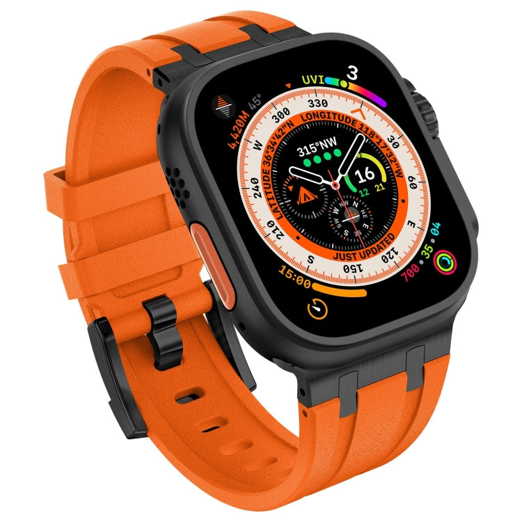 Stone Grain Liquid Silicone Watch Band, For Apple Watch Series 6 44mm, For Apple Watch Series 5 44mm, For Apple Watch Series 4 44mm, For Apple Watch Series 3 42mm
