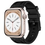 Stone Grain Liquid Silicone Watch Band, For Apple Watch Series 6 44mm, For Apple Watch Series 5 44mm, For Apple Watch Series 4 44mm, For Apple Watch Series 3 42mm
