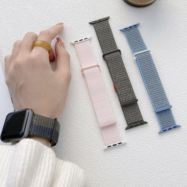 Dual Hook and Loop Nylon Watch Band, For Apple Watch Series 6 44mm, For Apple Watch Series 5 44mm, For Apple Watch Series 5 40mm, For Apple Watch Series 4 44mm, For Apple Watch Series 4 40mm