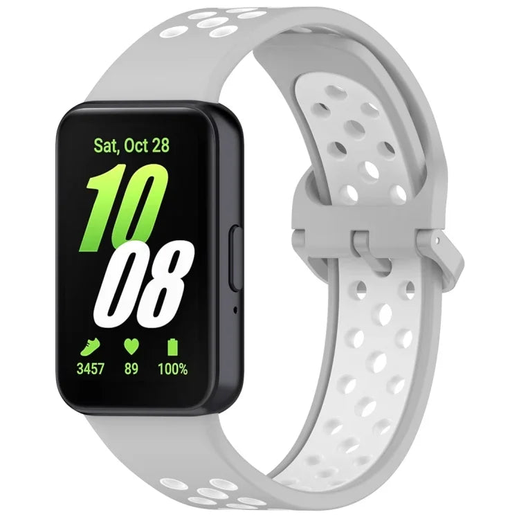 Two Color Breathable Silicone Watch Band, For Samsung Galaxy Fit 3