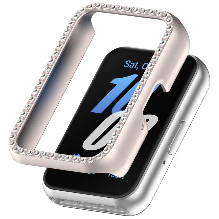Diamond Half Pack Hollow PC Watch Protective Case, For Samsung Galaxy Fit 3