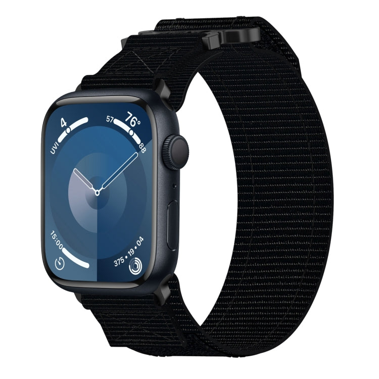Nylon Hook And Loop Fastener Watch Band, For Apple Watch Series 10 46mm, For Apple Watch Series 10 42mm, For Apple Watch SE 2023 44mm, For Apple Watch SE 2023 40mm, For Apple Watch Ultra 2 49mm, For Apple Watch Series 9 45mm, For Apple Watch Series 9 4...