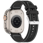 Ordinary Buckle Hybrid Nylon Braid Silicone Watch Band, For Apple Watch SE 40mm, For Apple Watch SE 44mm, For Apple Watch Series 6 40mm, For Apple Watch Series 6 44mm, For Apple Watch Series 5 44mm, For Apple Watch Series 5 40mm                        ...