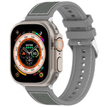 Ordinary Buckle Hybrid Nylon Braid Silicone Watch Band, For Apple Watch SE 40mm, For Apple Watch SE 44mm, For Apple Watch Series 6 40mm, For Apple Watch Series 6 44mm, For Apple Watch Series 5 44mm, For Apple Watch Series 5 40mm                        ...