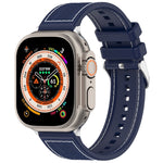 Ordinary Buckle Hybrid Nylon Braid Silicone Watch Band, For Apple Watch SE 40mm, For Apple Watch SE 44mm, For Apple Watch Series 6 40mm, For Apple Watch Series 6 44mm, For Apple Watch Series 5 44mm, For Apple Watch Series 5 40mm                        ...