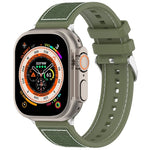 Ordinary Buckle Hybrid Nylon Braid Silicone Watch Band, For Apple Watch SE 40mm, For Apple Watch SE 44mm, For Apple Watch Series 6 40mm, For Apple Watch Series 6 44mm, For Apple Watch Series 5 44mm, For Apple Watch Series 5 40mm                        ...