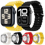 ZGA Ocean Silicone Watch Band, For Apple Watch Series 4 44mm, For Apple Watch Series 3 42mm, For Apple Watch Series 2 42mm, For Apple Watch 42mm